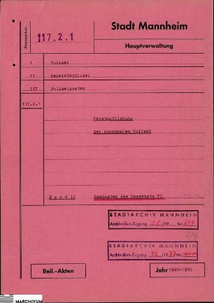 Verstaatlichung der kommunalen Polizei