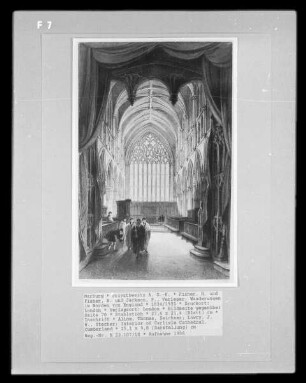 Wanderungen im Norden von England, Band 2 — Bildseite gegenüber Seite 70 — Interior of Carlisle Cathedral, Cumberland