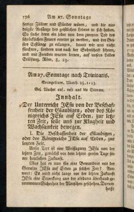 596-605, Am 27. Sonntage nach Trinitatis.