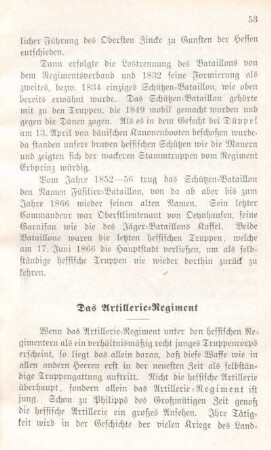 Das Artillerie-Regiment.