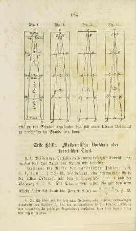 III.1. Erste Hälfte. Mathematische Vorschule oder theoretischer Theil.