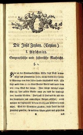 Die Insel Zeylan. (Ceylon)