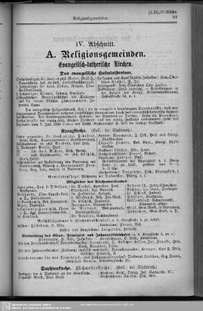 IV. Abschnitt. Religionsgemeinden