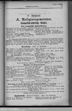 IV. Abschnitt. Religionsgemeinden
