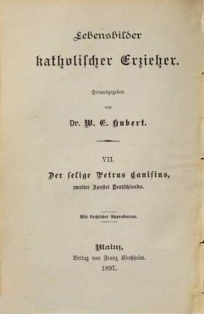 Der selige Apostel Petrus Canisius, zweiter Apostel Deutschlands