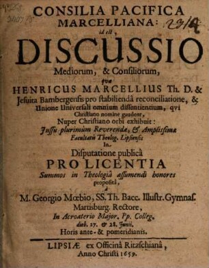 Consilia pacifica Marcelliana