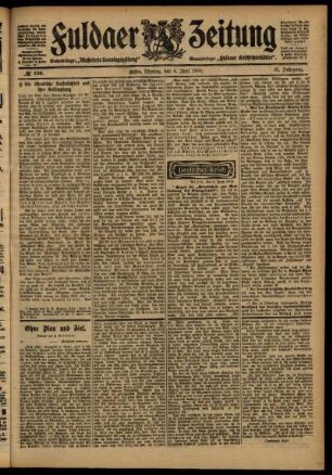 Ausgabe vom Montag, den 06. Juni 1904.