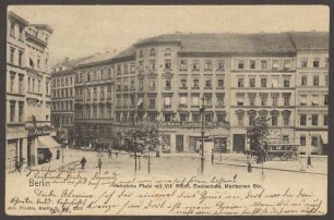 Ansichtskarte "Heinrichs Platz mit VII. Städt. Realschule, Mariannen Straße"