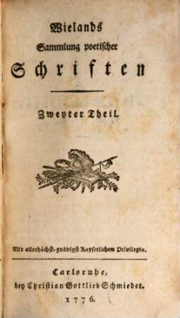 Wielands Sammlung poetischer Schriften, 2