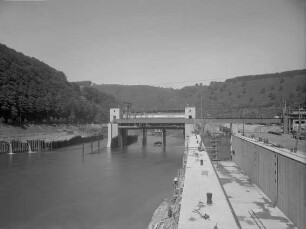 Baustelle Wehr, Schleuse Guttenbach