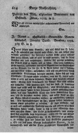 Physikalisch-ökonomische Bienenbibliothek. Bd.2.