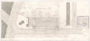 Schneider - Esleben, Paul; Düsseldorf, Grafenberger Allee 258; Haniel-Garage, Großgarage und Personalgebäude - Hauptgebäude am Haniel Park (Lageplan)