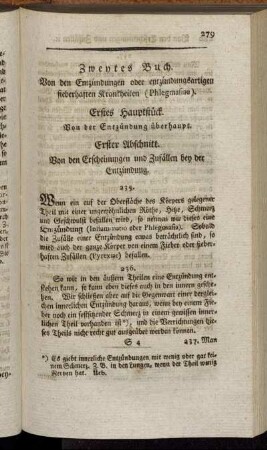 Zweytes Buch. Von den Entzündungen oder entzündungsartigen fieberhaften Krankheiten (Phlegmasiae).