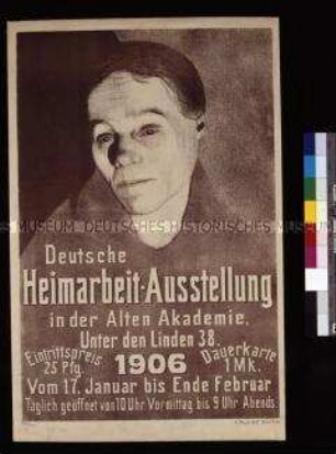Plakat zur Heimarbeitsausstellung 1906 in Berlin