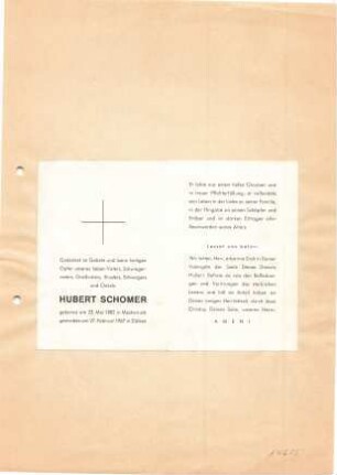Schomer, Hubert