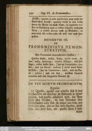 Membrum III. De Pronominibus Demonstrativis.