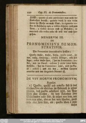 Membrum III. De Pronominibus Demonstrativis.