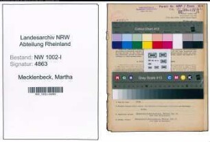 Entnazifizierung Martha Mecklenbeck, geb. 24.10.1901 (Kaufm.Angestellte)