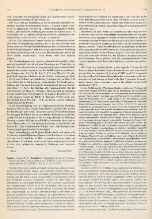 747-749 [Rezension] Danker, Frederick W., Benefactor