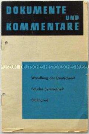 Beilage zur Monatsschrift "Information für die Truppe" u.a. mit einer Rede des Bundestagspräsidenten Eugen Gerstenmaier an der Hebräischen Universität Jerusalem am 21. November 1962