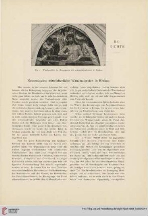 Neuentdeckte mittelalterliche Wandmalereien in Krakau