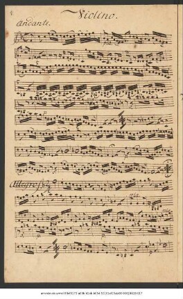 Trio ex F. dur. a Violino Viola obl: e Violoncello del Sigl. Schütz