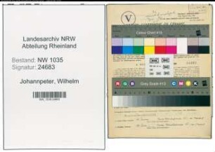 Entnazifizierung Wilhelm Johannpeter , geb. 19.03.1891 (Dolmetscher)