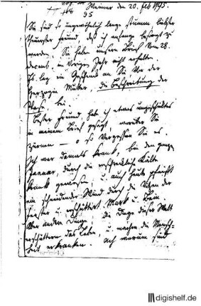 95: Brief von Caroline Herder an Johann Wilhelm Ludwig Gleim : Carolina (genannt Caroline) Maria Herder