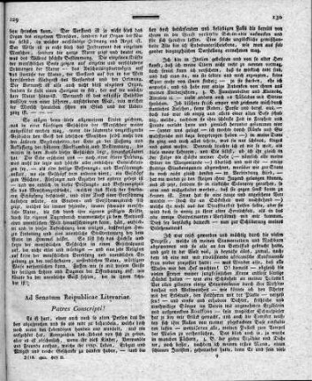Ad Senatum Reipublicae Literariae