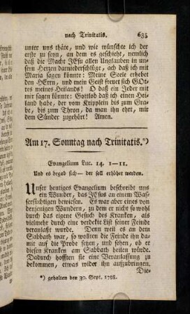 635-638, Unser heutiges Evangelium beschreibt ...