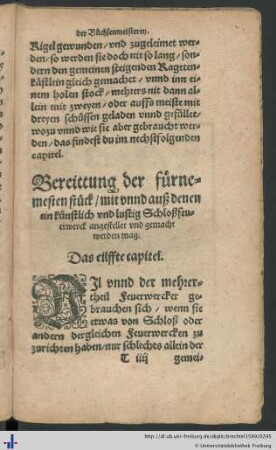 Das eilffte capitel.