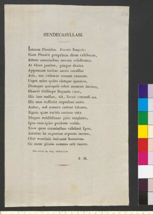 Brief von Hand, Ferdinand Gotthelf ? an Goethe, Johann Wolfgang von
