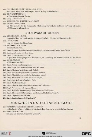 Stobwasser-Dosen (Nr. 234-254)