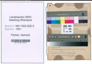 Entnazifizierung Heinrich Fischer , geb. 06.01.1908 (Schneider)