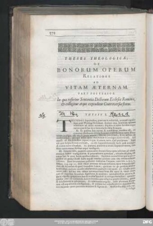 De Bonorum Operum Relatione Ad Vitam Aeternam. Pars Posterior. In qua refertur Sententia Doctorum Ecclesiae Romanae, & colligitur atque expenditur Controversiae status.