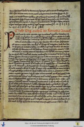 [98r - 107r] Glossae libri remediorum amoris P. Ovidii Nasonis.