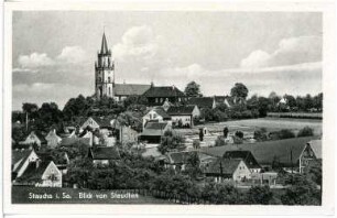 Staucha. Blick von Steudten auf Lommatzsch