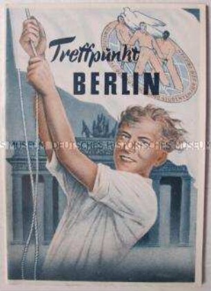 Illustriertes Agitationsmaterial zur Vorbereitung der 3. Weltfestspiele der Jugend und Studenten in Berlin