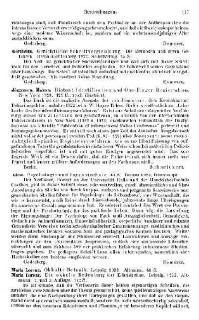 117-118, Maria Lorenz. Okkulte Botanik. 1922 / Maria Lorenz. Die okkulte Bedeutung der Edelsteine. 1922