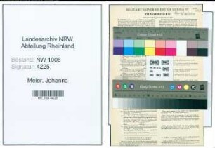 Entnazifizierung Johanna Meier , geb. 02.12.1894 ()