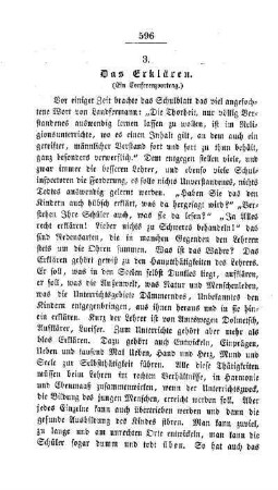 Das Erklären : (Ein Konferenzvortrag)