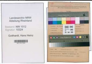 Entnazifizierung Hans Heinz Gotthardt , geb. 24.09.1905 (Ingenieur)