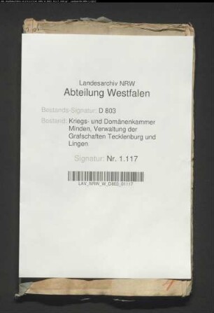 Das Landschaftskapital des von dem Busch aus Hünefeld bei Osnabrück vom 7.1.1679
