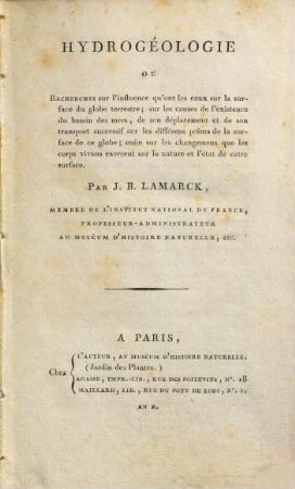Hydrogéologie