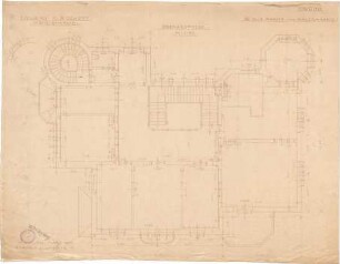 Pfann, Paul; München, Möhlstr.; Wohnhaus O. Bischoff - Grundriss OG