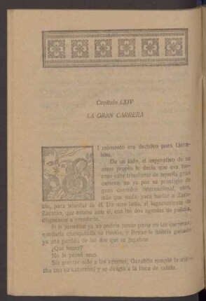 Capítulo LXIV - La gran carrera