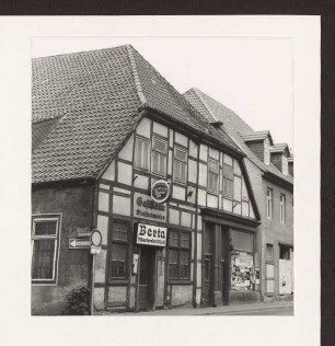 Ist-Zustand der B 239 vor den Bauarbeiten 1988 im Bereich Hornsche Str. / Gaststätte Diestelmeier. Detmold. Hornsche Str. Papierabzug