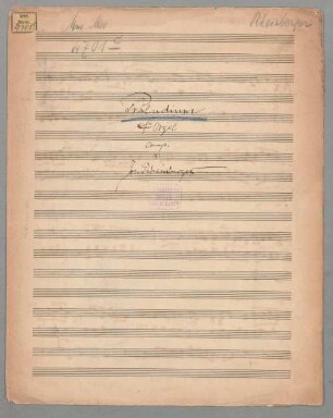 Präludium für Orgel - BSB Mus.ms. 4701 c