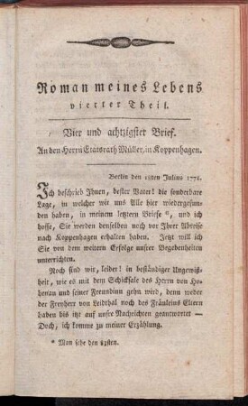 Vier und achtzigster Brief. - Neunzigster Brief.
