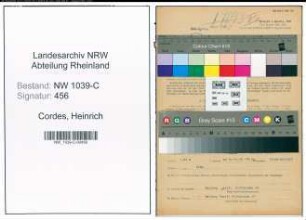 Entnazifizierung Heinrich Cordes , geb. 28.08.1911 (Angestellter)
